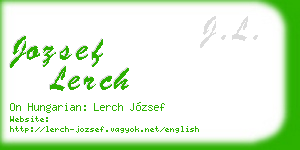 jozsef lerch business card